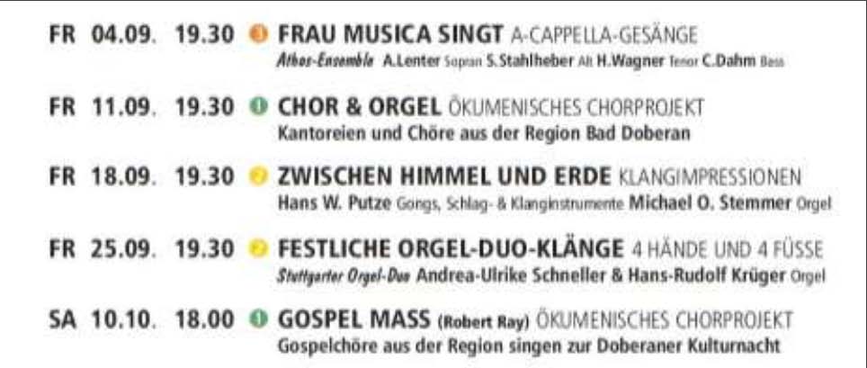 Konzerte 26 ab August